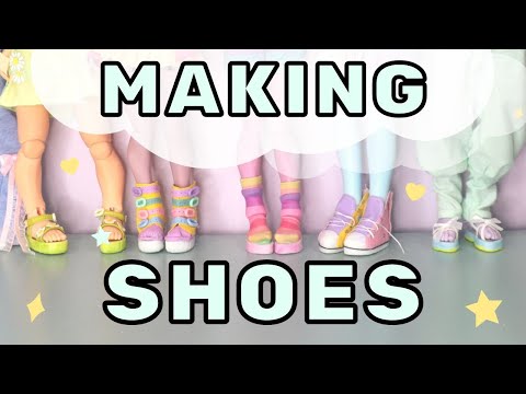 MAKING BJD SHOES! DIY shoes for ball jointed dolls