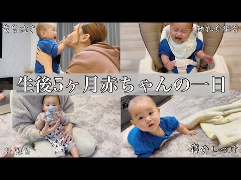 【生後5ヶ月】赤ちゃんの一日の生活│後編〜夕方の黄昏泣きから寝るまで〜