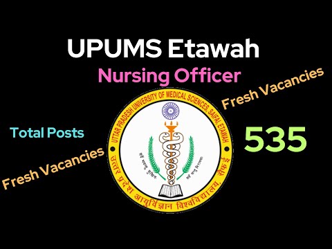 UPUMS || Nursing Officer || 535 Posts || #upums #upums_nursing_officer