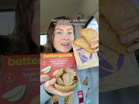 Taco Bell vs. Walmart Caramel Apple Empanadas 🍏🥧 | Fast Food Review #tacobell #fastfood