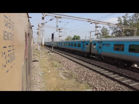 Lucknow Shatabdi Meets Marudhar Express at Tundla Junction