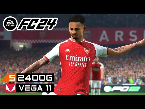 EA Sports FC 24 Short Gameplay on Budget PC | Ryzen 5 2400G with Radeon RX Vega 11