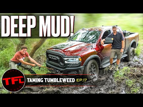 We Got 8000lbs of Ram Power Wagon Bogged Down In DEEP Mud: Will It Make It | Taming Tumbleweed Ep.17