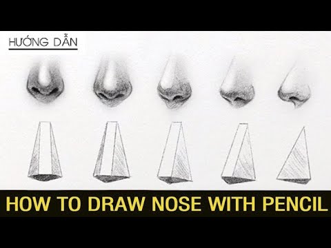 How to draw a Nose and locate the nose by Huta Chan