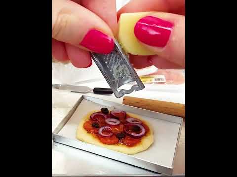 REAL mini Pizza / mini cooking / mini food / tiny kitchen #minifoods #minicooking #miniaturecooking