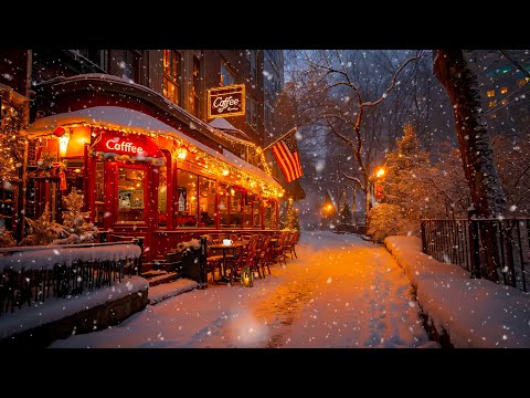 Cozy Café on an Empty Winter Street - Smooth and Rhythmic Jazz Music for an Optimistic Mood