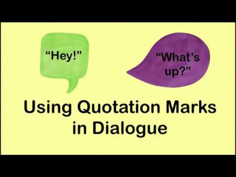 Using Dialogue in Narrative Writing Video