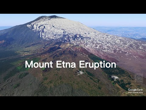 Mount Etna Eruption: A Natural Phenomenon located on the east coast of Sicily, Italy