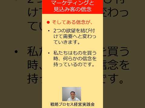 マーケティングは見込み客の信念をコントロールすること？　#Shorts #中小企業 #社長