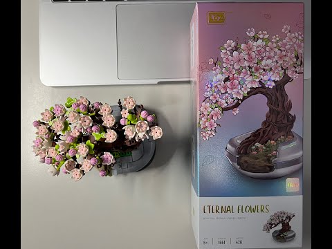 Loz Eternal Flowers\微型積木櫻花盆栽開箱(會紫外線感光變色)