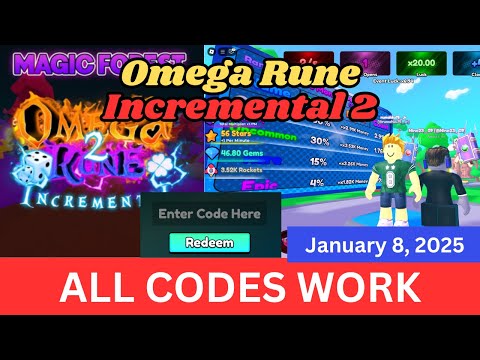 *ALL Codes Work* Omega Rune Incremental 2 ROBLOX, January 8, 2025