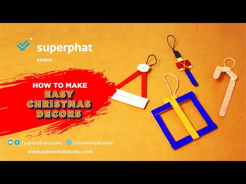 Easy to make Christmas stick Decors | DIY Christmas Crafts | Superphat Studio