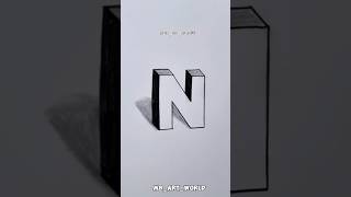 🤔 How To Draw 3D Letter (N)#shorts#trending#artist#tamilsong#drawing#3d#subscribe#art@MB_art_world