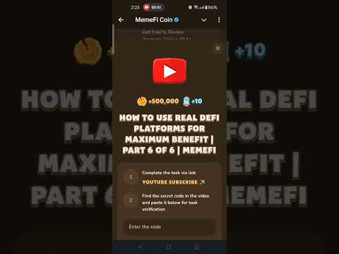 HOW TO USE REAL DEFI PLATFORMS FOR MAXIMUM BENEFIT | PART 6 OF 6 |MEMEFI | Memefi New Video Code