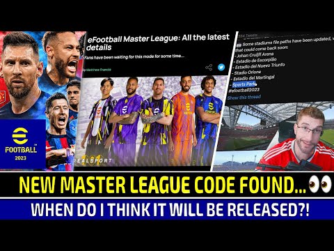 [TTB] LET'S TALK EFOOTBALL 2023 MASTER LEAGUE - NEW CODE FOUND, IT IS IN THE WORKS FOLKS!