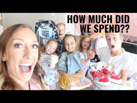 Mom of 8 goes SCHOOL SHOPPING! Budget, what we bought, tips, tricks, and more! | Jordan Page