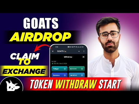 Goats Airdrop Withdraw Full Process || Goats Token Claim To Bitget Exchange