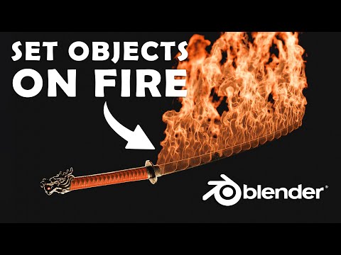 Set any Object on FIRE in Blender 4.0+ Tutorial!