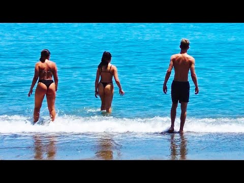 Torremolinos Malaga Spain Beach Walk | Costa del Sol 4K