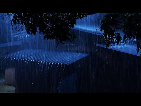 3分で聴くと早く眠れます - 古い家の屋根から聞こえる強い雨と激しい雷の音