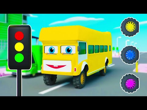 Popular Wheels On The Bus | Go Round and Round | Nursery Rhyme | Pilli Go Preschool Nursery Rhymes