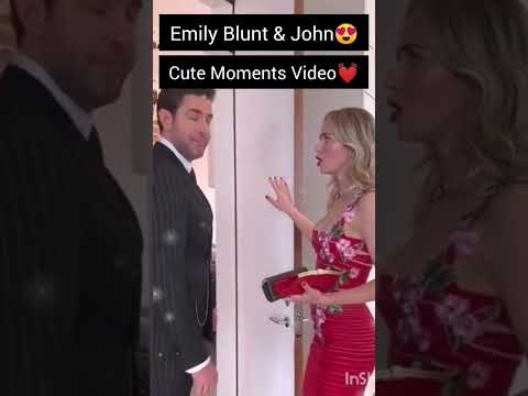 Emily Blunt with #husband John Krasinski #cute #moments #video #ytshorts#fyp💜