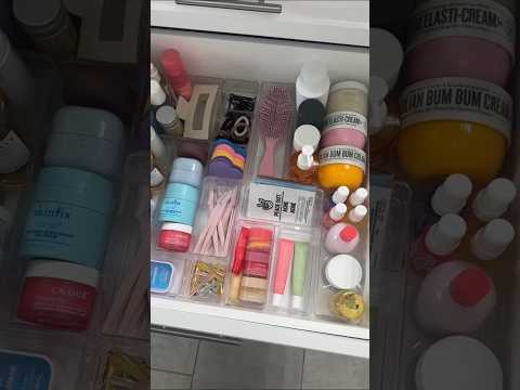 Bathroom drawer skin care Hair care organizing restock 🧴#asmrrestock #restock #bathroomorganizer