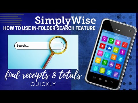 How to search in folders for receipts and totals quickly.