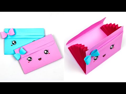 How to make paper purse bag - Paper handbag/Origami paper bag tutorial - School supplies