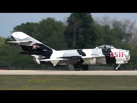 MiG-17 Takeoff & Flybys - EAA AirVenture Oshkosh 2023