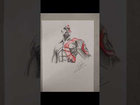 Drawing Kratos god of war #godofwar #kratosgodofwar #godofwar3 #godofwarghostofsparta #shorts