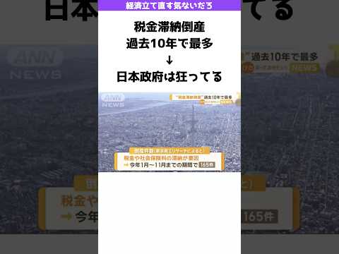 税金と社会保険料の滞納で倒産する企業が最多