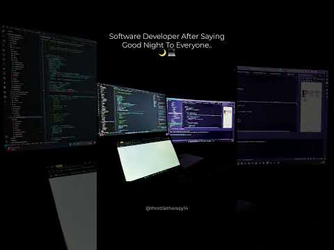 Software Developer After Saying Good Night 🌙💻 | Back to Coding! #song #developer #coder