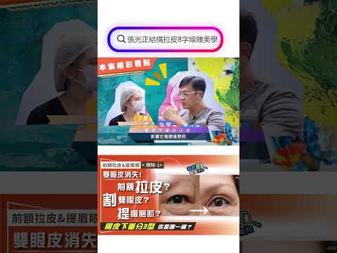 前額拉皮&提眉眼 須知-1 雙眼皮消失原因「有這些」...眼皮下垂有3類型 你是哪一種？　上額拉皮/割雙眼皮/提眼瞼肌 選哪一個才對？ 科普醫美新知368-20241129