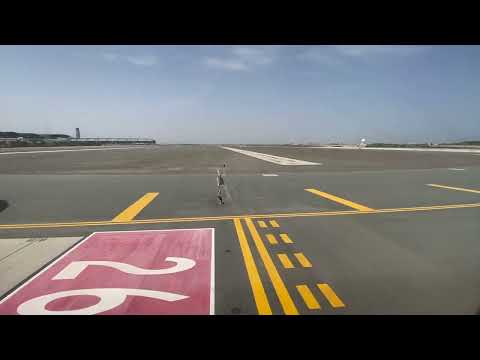 Taxiing for takeoff Muscat International Airport Runway 07102021