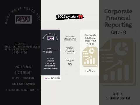 #2022syllabus #cfr #cmafinal #cmafinalcfr #icmai #corporatefinancialreporting #newsyllabus