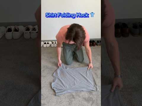 Folding Hack For Shirts | Perfect Fold #mensstyle #mensfashion #shirts #mensclothing