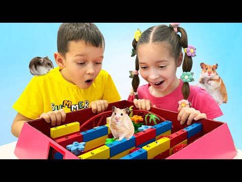 Sofia and Pet Hamster!  Challenge in 5 Level pyramid maze