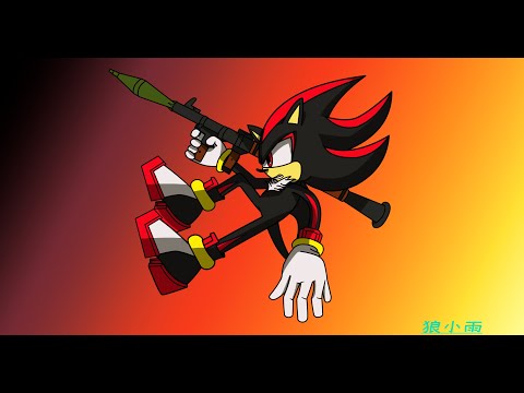 刺蝟夏特-繪畫過程 手持RPG7-火箭筒 Shadow the Hedgehog Art Process