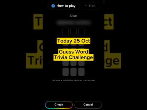 Today 25 Oct Blove DApp Guess Word Trivia Challenge