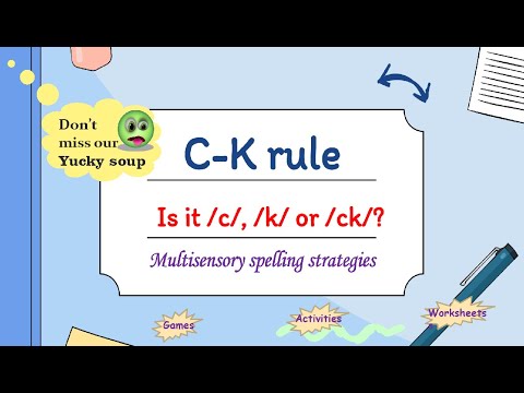 CK rules | When to use C, K and CK | Jolly phonics | Kicking k & cuddly C | spelling rules |