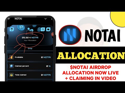 Notai Airdrop Check $NOTAI Allocation || Listing & Claiming NOTAI In Video