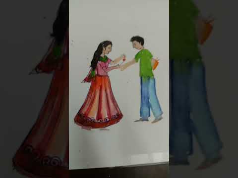 Happy raksha Bandhan drawing 2022 //raksha bandhan drawing #shorts #rakshabandhan