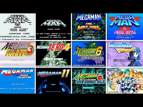 Evolution Of Mega Man Games Start Screen