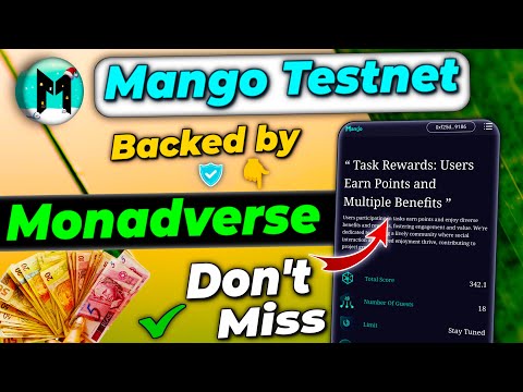 Mango network Testnet Airdrop | Mango airdrop backed by Monadverse | Mango airdrop hindi