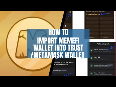 ANOTHER OPTIONS / How to import your MEME-FI  WALLET into  TRUST / METAMASK WALLET