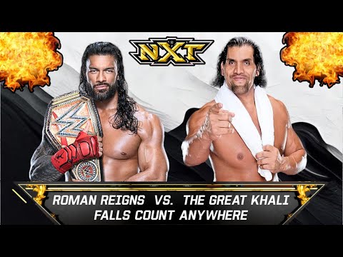 Roman Reigns vs Khali | Falls Count Anywhere | WWE NXT Showdown