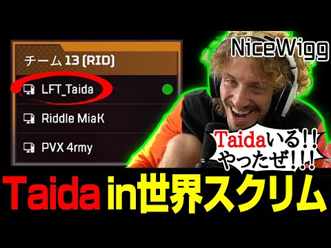 【Apex翻訳】世界スクリムでTaidaを見つけ大はしゃぎのNiceWigg【まとめぺくす】