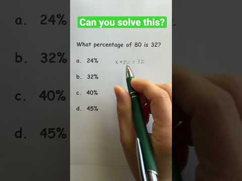 How To Solve Math Percentage Word Problem?