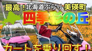 【旅行.北海道.美瑛】四季彩の丘でカートを乗り回す！